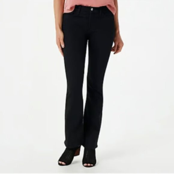 JEN7 by 7 For All Mankind Women's Slim Bootcut Black Jean Pants Size 12 - Picture 6 of 9